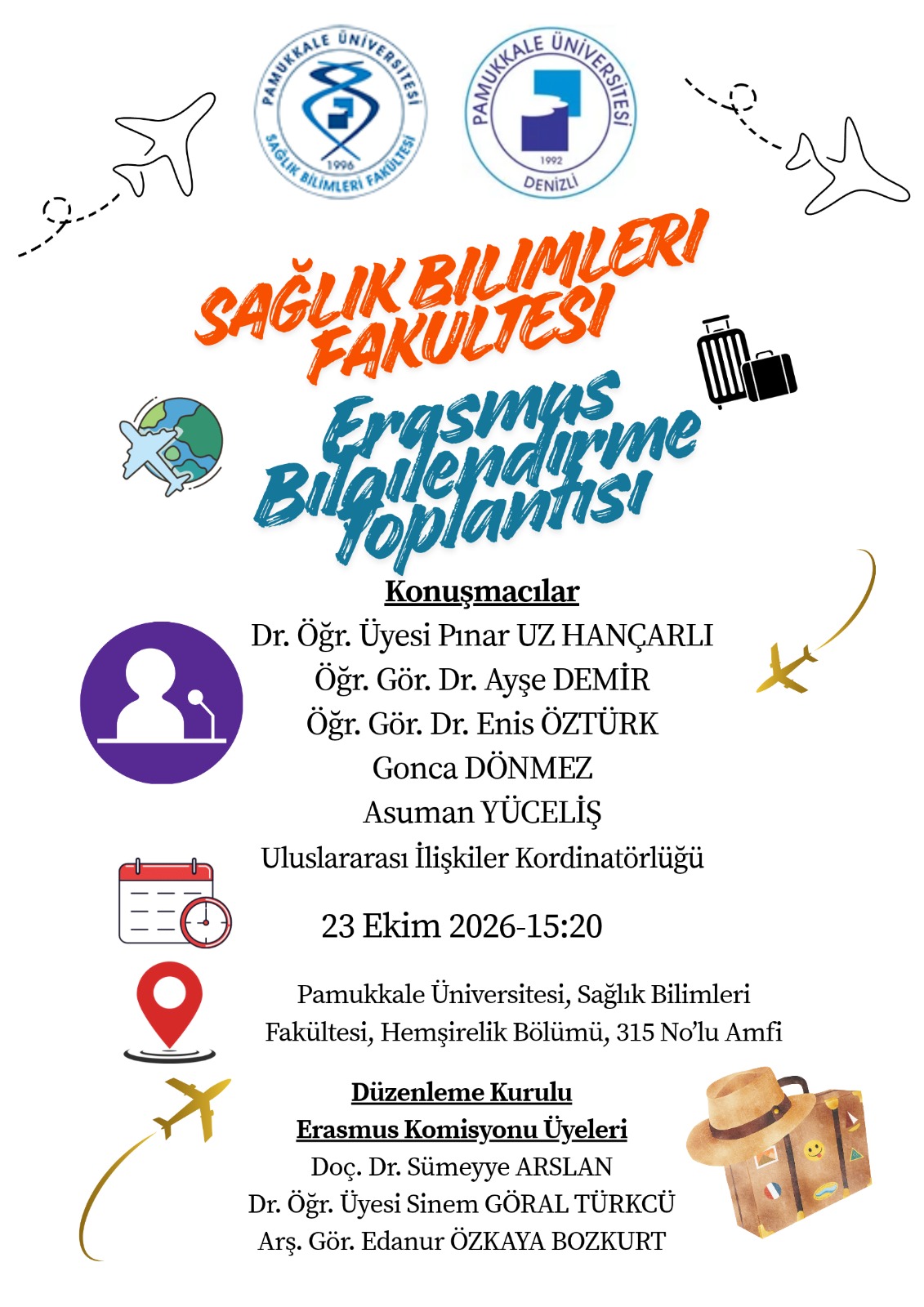 Sağlık Bilimleri Fakültesi’nde Erasmus Bilgilendirme Toplantısı Düzenlenecektir