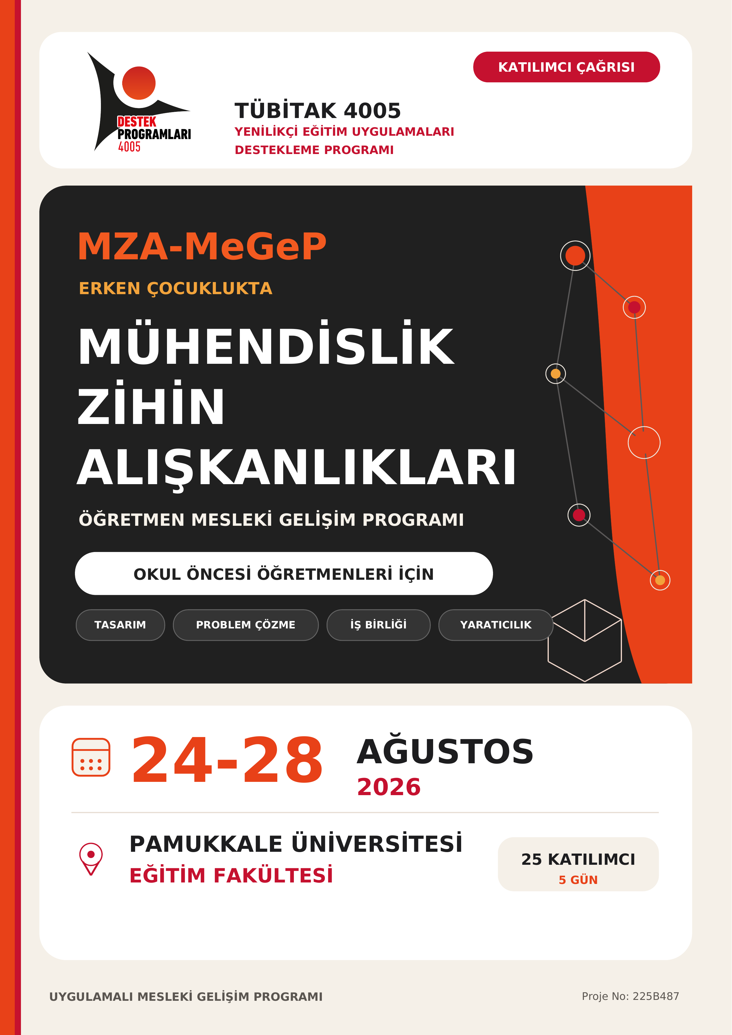 TÜBİTAK 4005 MZA-MeGeP Proje Afişi